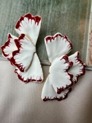 Marka Model Karanfil Küpe(Bordo)