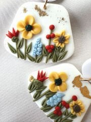 El Yapımı Çiçek Bahçesi Küpe