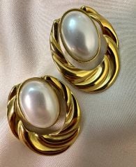Çelik İncili Vintage Küpe