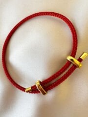 Çelik İp Örgü Ayarlanabilir Bileklik(Kırmızı)