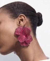 Marka Model Fuşya Çiçek Küpe