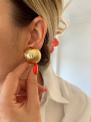 Çelik Top Küpe(Gold)