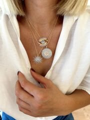 14 K Altın Kaplama Yıldız Kolye