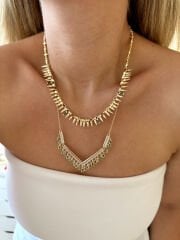 Özel Seri Renkli Taşlı Çivi Kolye