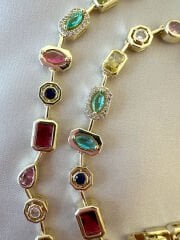 Özel Seri Renkli Taşlı Kolye