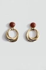 Marka Model Mineli Daire Küpe