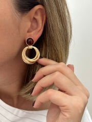 Marka Model Mineli Daire Küpe