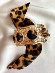 Fularlı Bileklik(Kahve Leopar)