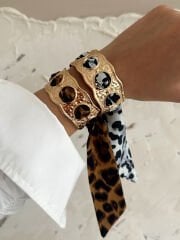 Fularlı Bileklik(Siyah Leopar)