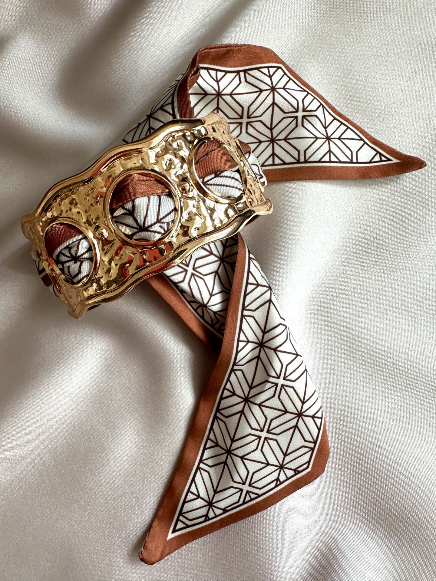 Fularlı Bileklik(Kahve Desenli)