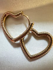 Marka Kalp Küpe-Gold