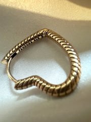 Marka Kalp Küpe-Gold
