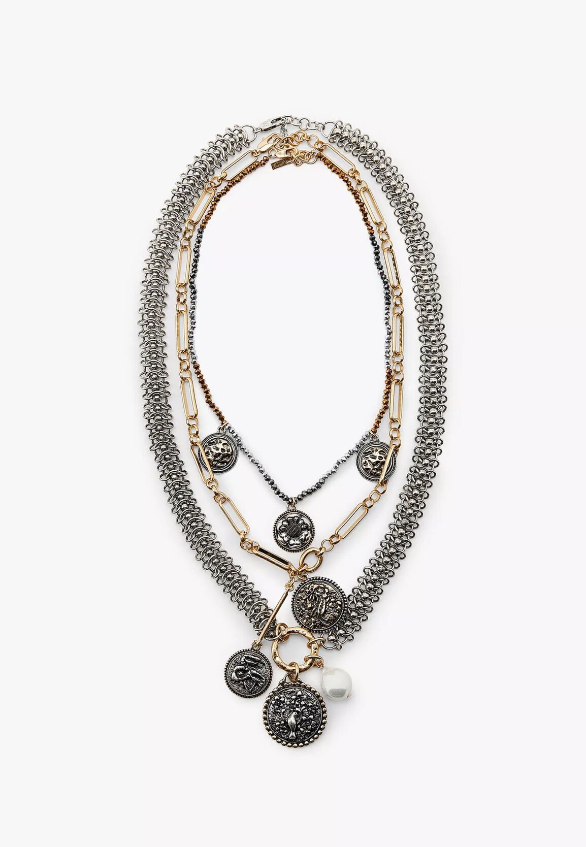 Marka Model 3’lü Madalyon Kolye Seti