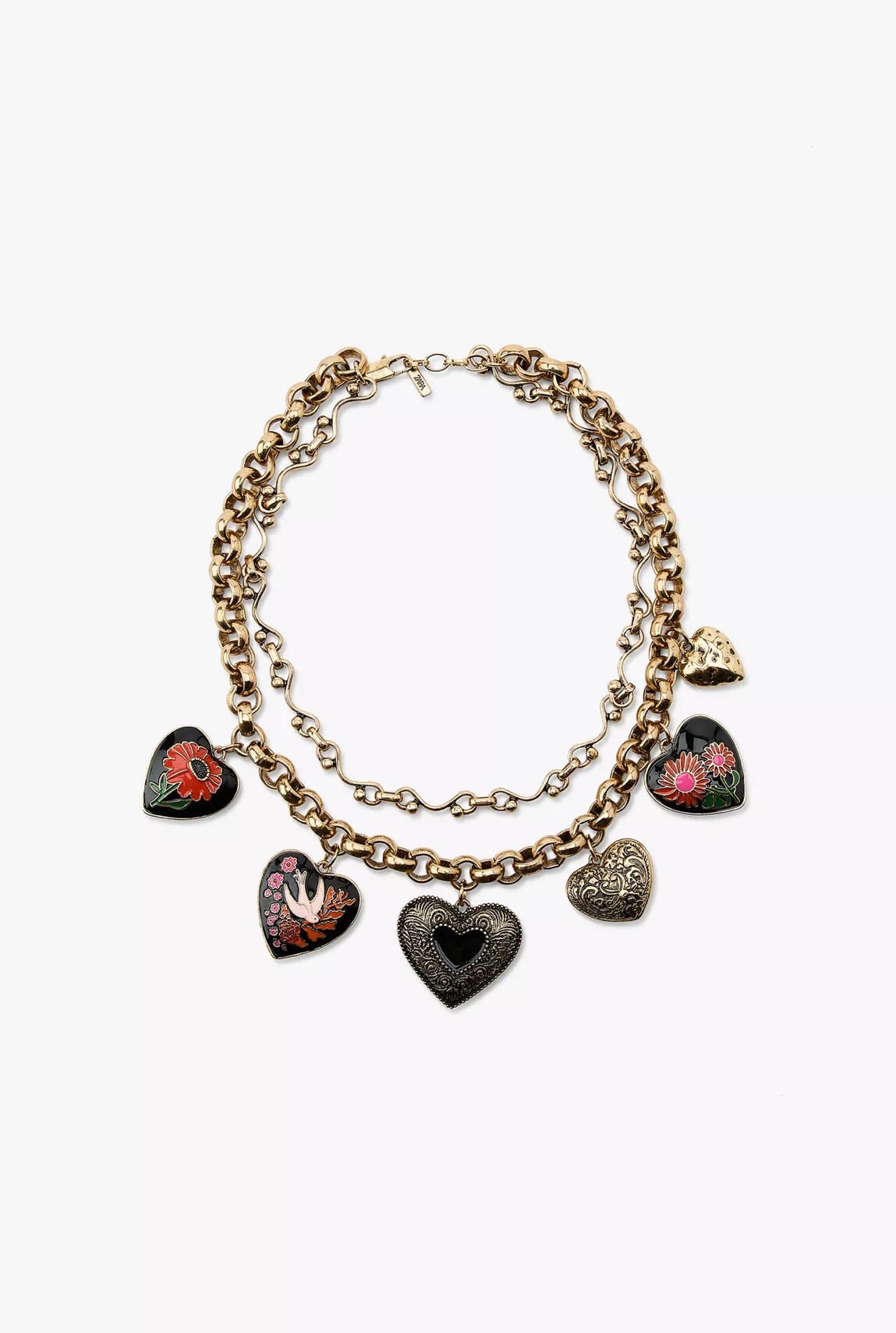 Marka Model Kalp Charmlı 2’li Kolye