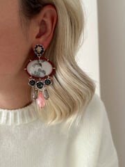 Marka Model Sallantılı Reçine Küpe