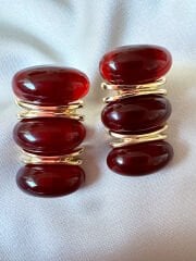 Marka Model Bordo Bombeli Küpe