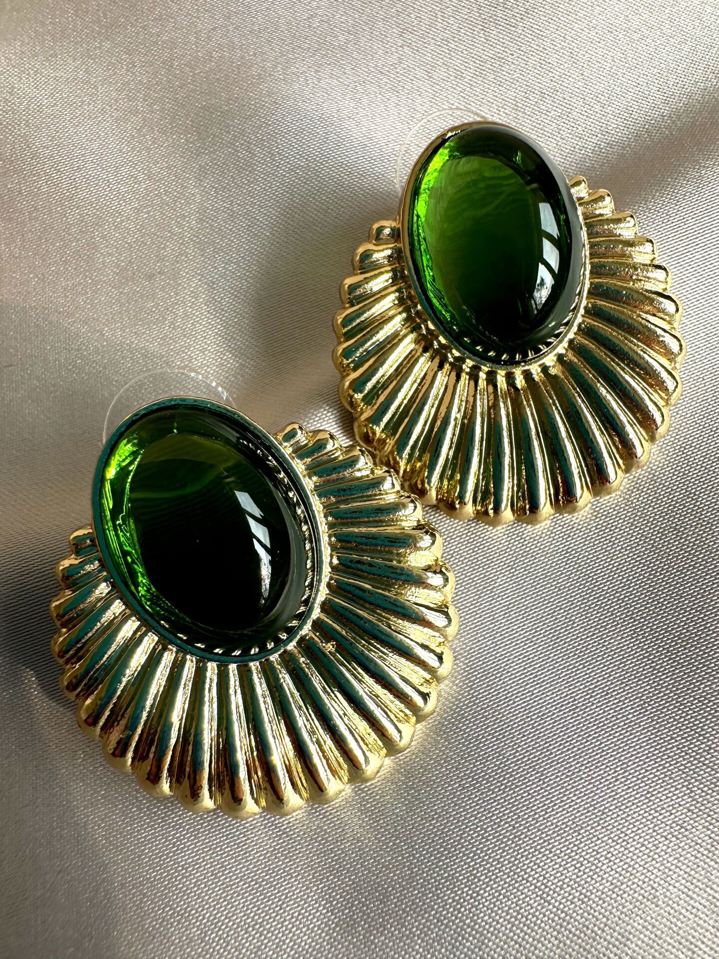 Vintage Yeşil Küpe