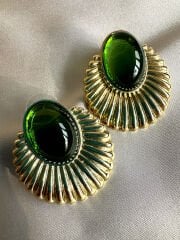 Vintage Yeşil Küpe