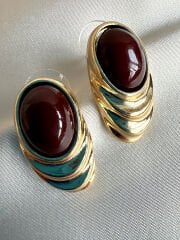 Kahverengi Basic Küpe