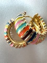 Marka Model Multi Colour Halka Küpe