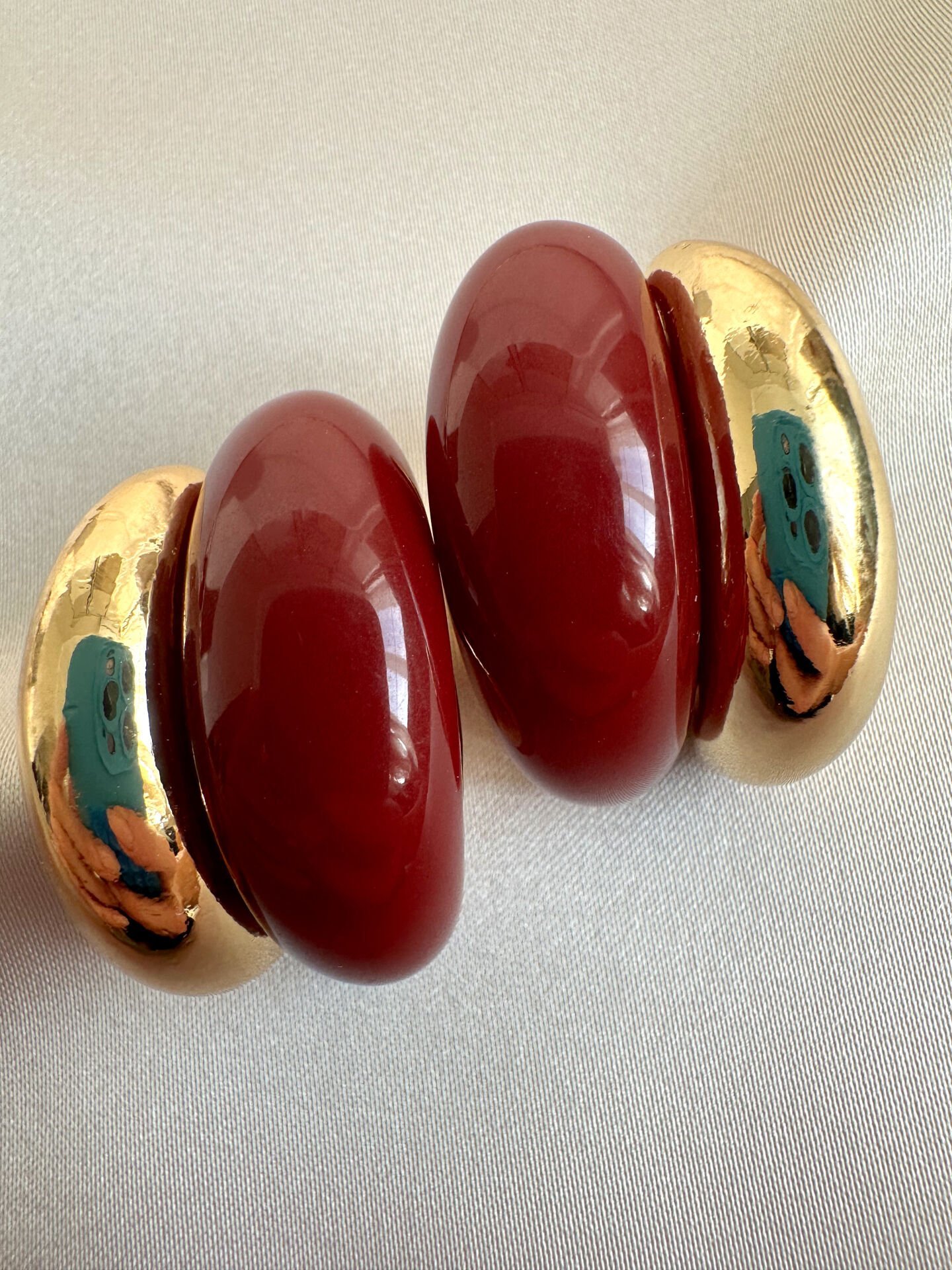 Reçine Detay Küpe(Bordo)