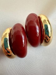 Reçine Detay Küpe(Bordo)