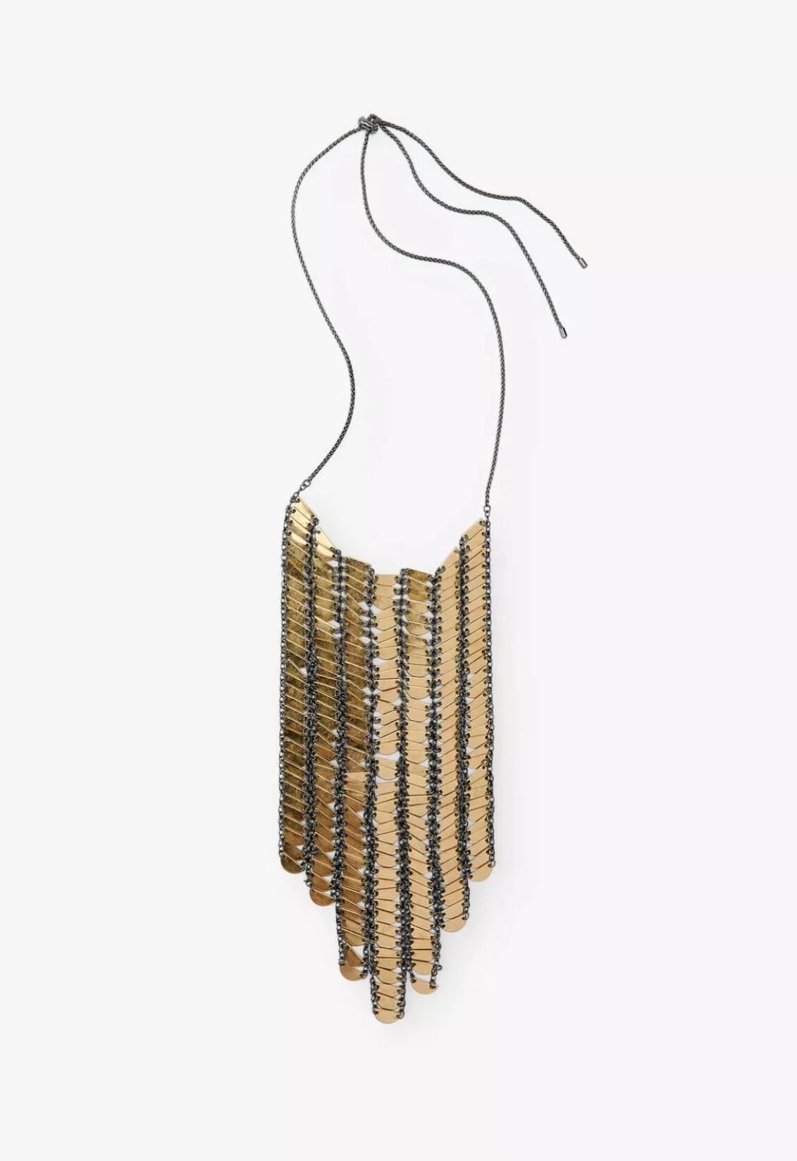 Marka Model Bronz Renk Pullu Kolye