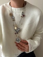 Marka Model Kalp Charmlı Kolye