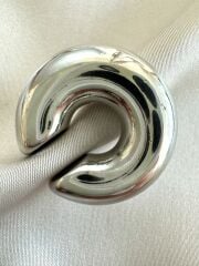 Bombeli Silver Kıkırdak Küpe
