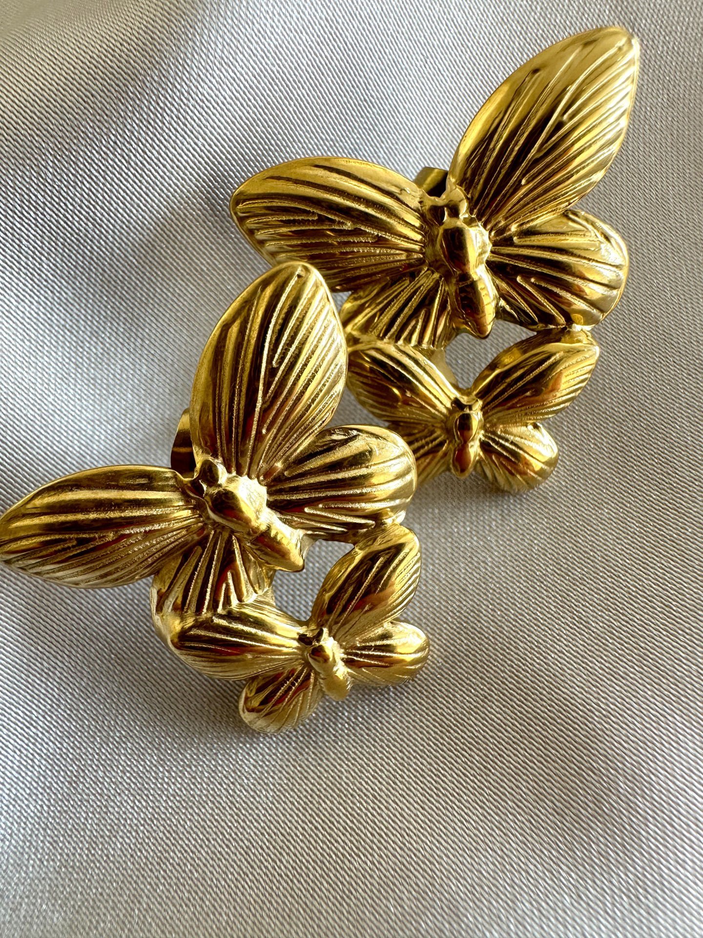 Çelik 2’li Kelebek Küpe