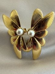 Çelik İncili Çiçek Küpe