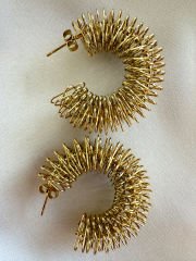 Çelik Dolamalı Halka Küpe