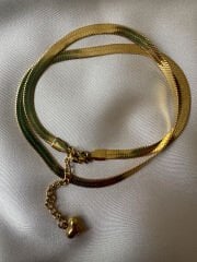 Çelik İtalyan Yassı Zincir Kolye