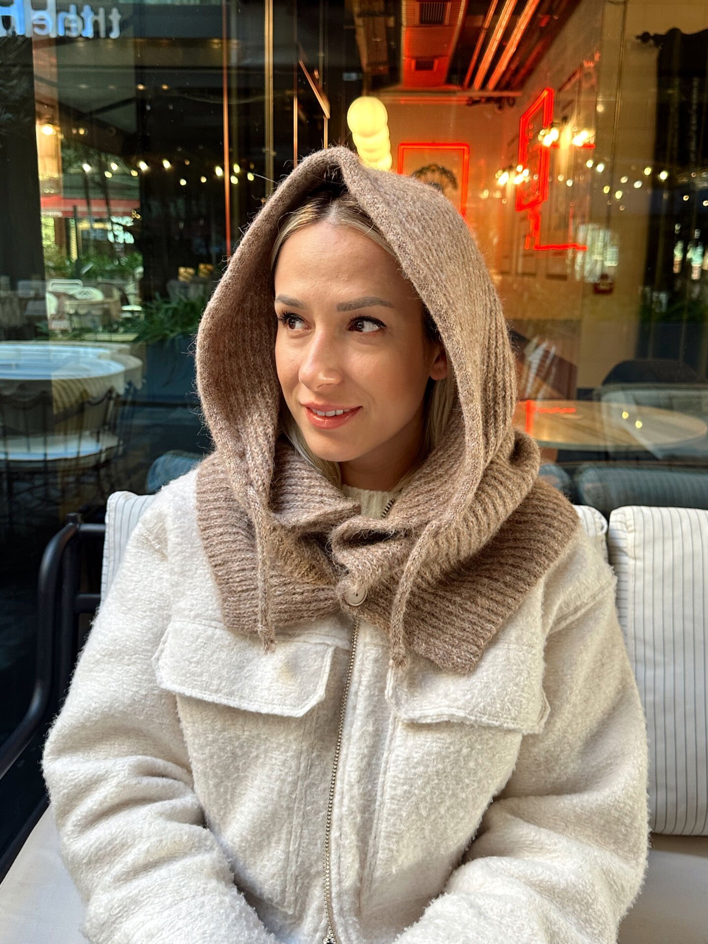 Camel Düğmeli Balaclava