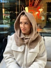 Camel Düğmeli Balaclava