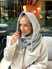 Gri Düğmeli Balaclava