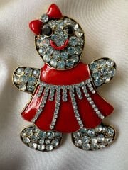 Yeni Yıl Kurabiye Kız Broş