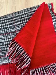 Ekose Çift Taraflı Şal(Kırmızı)