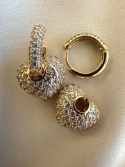 Özel Seri Kalp Charmlı Küpe