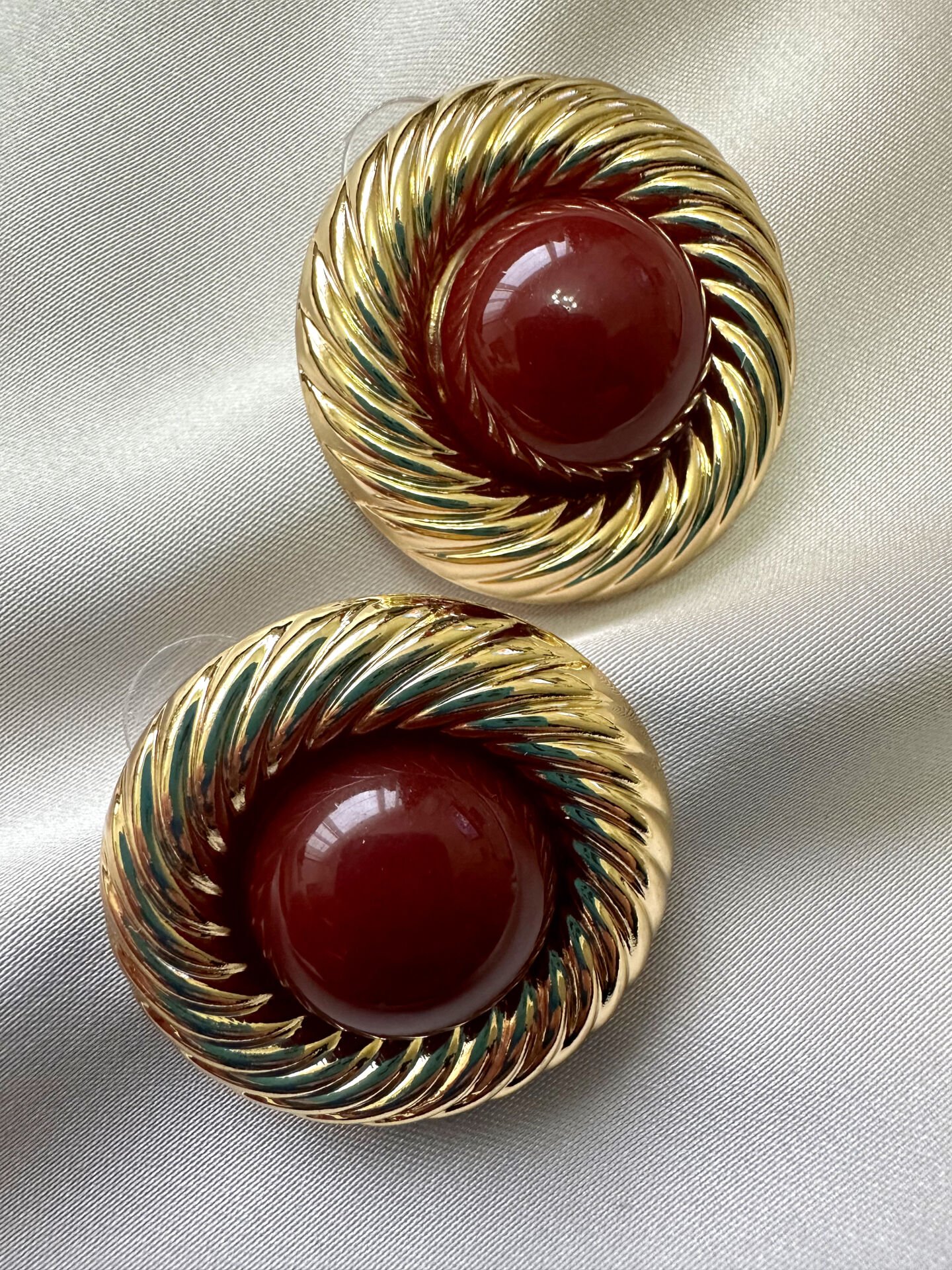 Marka Model Vintage Küpe(Bordo)