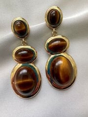 Marka Model Kedi Gözü Sallantılı Küpe