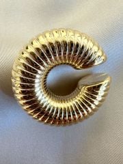 Altın Kaplama Tırtıklı Kıkırdak Küpe(Gold)