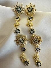Altın Kaplama Marka Yıldız Küpe(Gold)