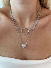 Çelik Düğüm Kolye(Silver)