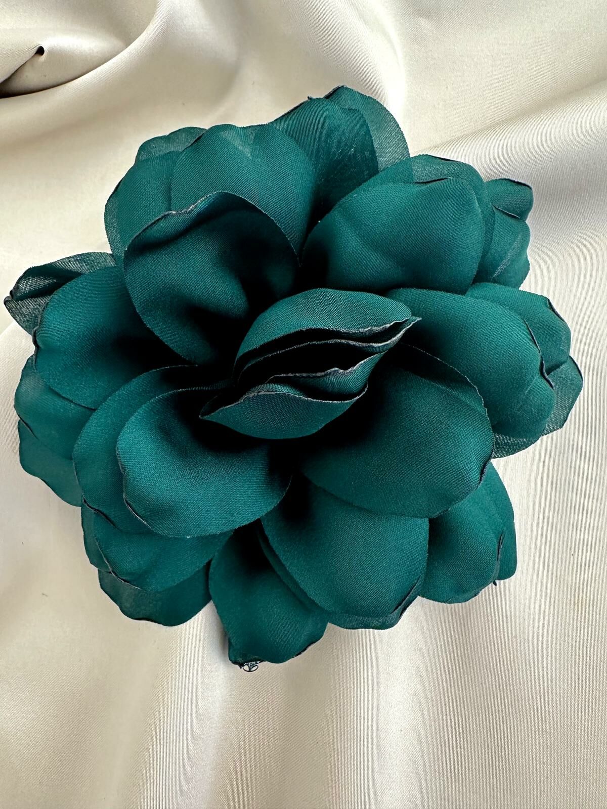 Saten Gül Broş(Yeşil)