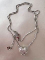Çelik Kalp Kolye(Silver)