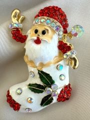 Yeni Yıl Noel Baba Patik Broş