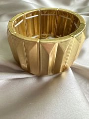 Mat Bloklu Bileklik(Gold)
