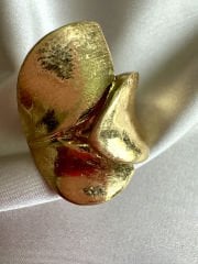 Mat Defne Yaprağı Yüzük(Gold)