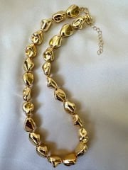 Sıralı Asimetrik Gold Kolye